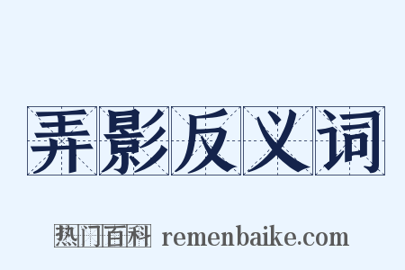 弄影反义词是什么意思的图片